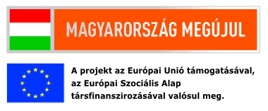 A projekt az Európai Unió támogatásával, az Európai Szociális Alap társfinanszirozásával valósul meg.