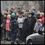 A crowd of people outside a metro station in Moscow. Photo: Jonathan Goh