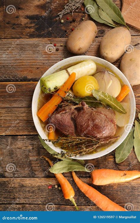 Pot au feu stock image. Image of potato, leek, dinner - 126519597