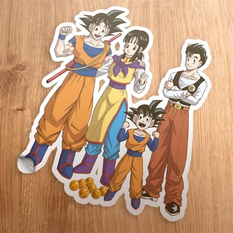 Dragon Ball Z Super Family Goku Chi-chi Gohan Goten Anime | Etsy