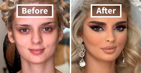 23 Photos Taken Before And After Brides Got Their Wedding Makeup (New ...