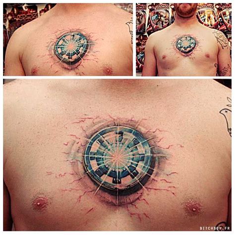 Tony Stark Arc Reactor Tattoo