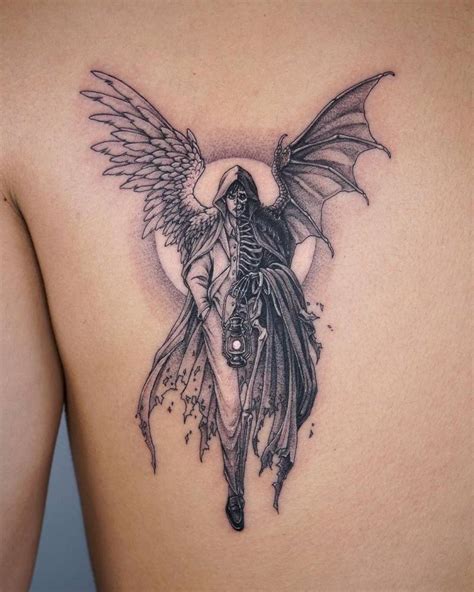 Discover 63+ devil and angel shoulder tattoos - in.cdgdbentre