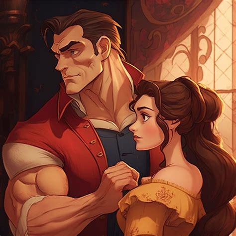 Gaston saves Belle from the Beast by mkewx on DeviantArt