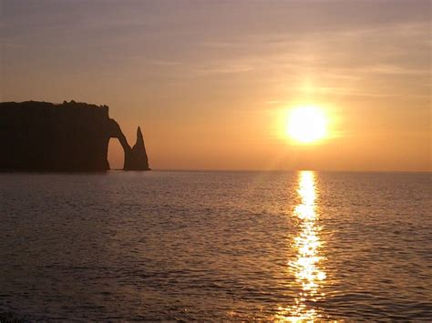 Etretat Sunset... | Sunset, Celestial, Outdoor