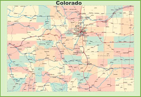 Colorado State Map With Cities And Counties - Katy Saudra