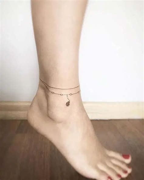 Ankle Bracelet Chain Tattoos