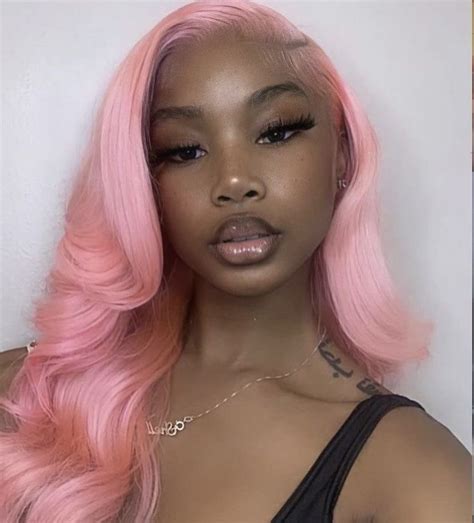 pink hair | Black girl pink hair, Light pink hair, Front lace wigs ...