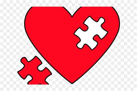 Puzzle Clipart Heart - Heart With Puzzle Piece Missing - Png Download ...