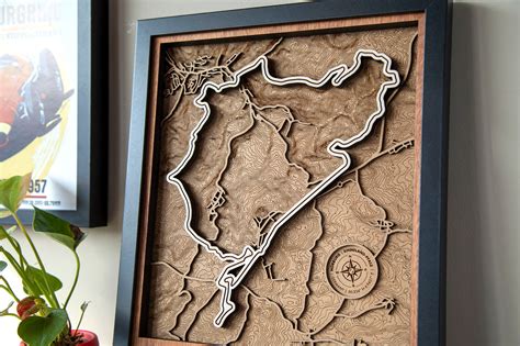 Nurburgring 3D Wood Track Map Wall Art Customizable - Etsy