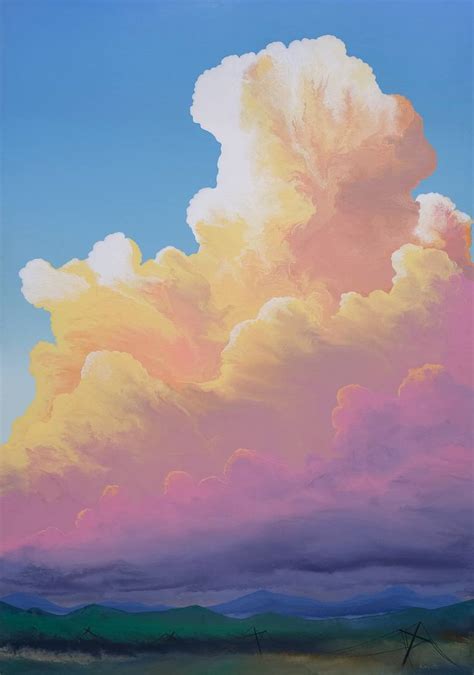 Sunset clouds Painting by Roque Reyes | Saatchi Art