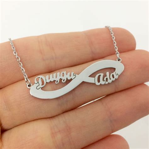 Custom Infinity Name Necklace Infinity Necklace Silver Name - Etsy