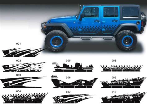 Product: JEEP Decal Sticker splash side rocker door graphics 07-17 ...