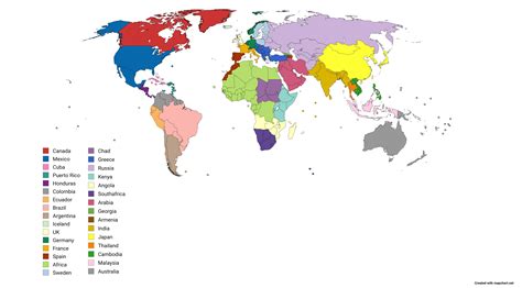 World Map Image With Country Names - United States Map