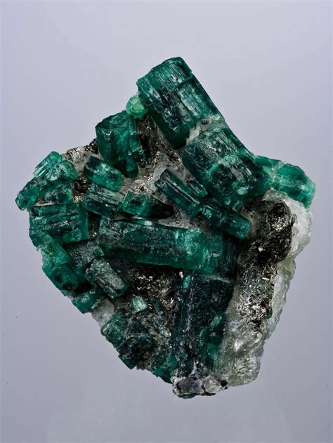 Emerald on Quartz - KAGEM-1 - Kagem Emerald Mine - Zambia Mineral Specimen