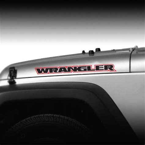 Jeep Wrangler 2 color Outlined Set of 2 Jeep Decal Sticker | MADE IN USA