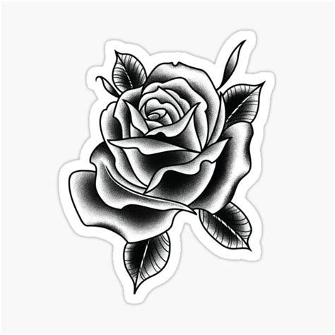 "Rose Tattoo" Sticker for Sale by SevenRelics | Redbubble