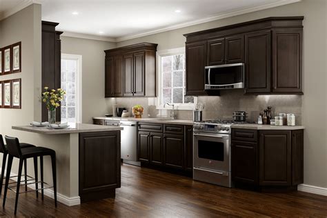 JSI Cabinetry Quincy Espresso Kitchen | Espresso kitchen cabinets ...