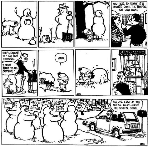 calvin and hobbes snowman cartoons | Calvin and Hobbes Snowman Comics ...