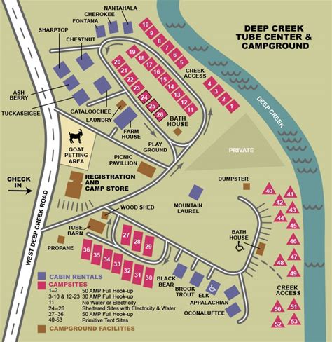 Deep Creek Tube Center and Campground, Bryson City, NC - GPS, Campsites ...