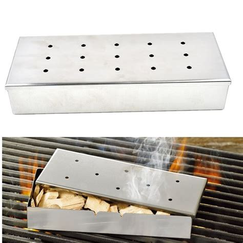 Stainless Steel Grill Smoker Box | Grill smoker box, Stainless steel ...