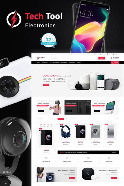 Techtool - The Electronics Store Template | Shopify website design ...