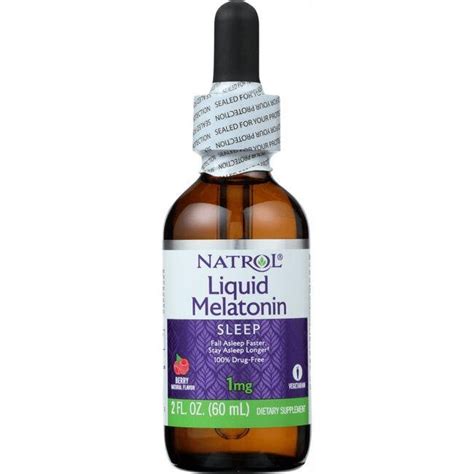 Natrol Liquid Melatonin - Berry 1 mg 2 fl oz Liq - Swanson®