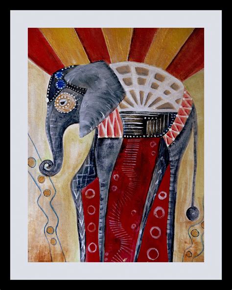 Abstract Circus Elephant painting by Abigail Clare Yarworth - ACY ...