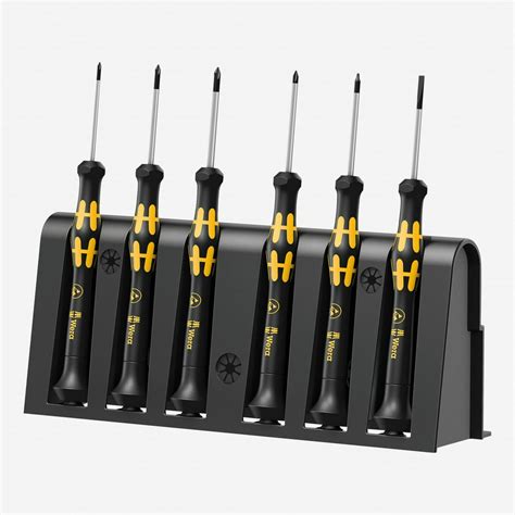 Wera 030180 ESD Safe Slotted/Phillips/M/Torx Micro Screwdriver Set ...