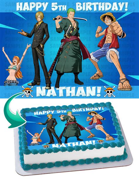 One Piece Luffy Zoro Nami Sanji Edible Cake Toppers – Ediblecakeimage