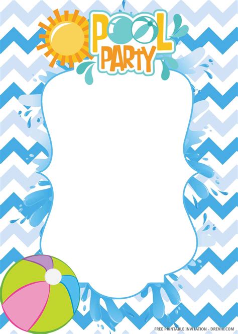 (FREE PRINTABLE) – Pool Party Birthday Invitation Templates | Pool ...