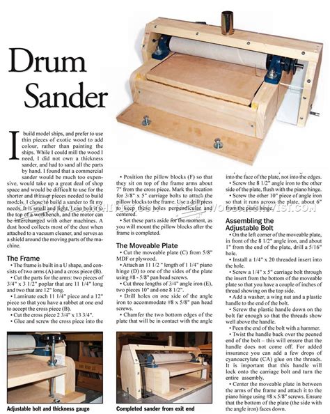 Diy Drum Sander Plans - Diy Projects