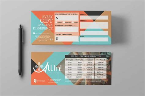 Pledge Card Template For Church – Creative Inspirational Template Examples