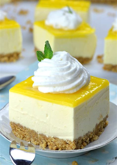 No Bake Lemon Cheesecake Bars | Easy Lemon Bars