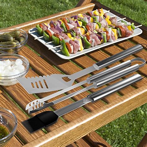 16-Piece BBQ Grill Accessories Set - Barbecue Tool Kit with Aluminum ...