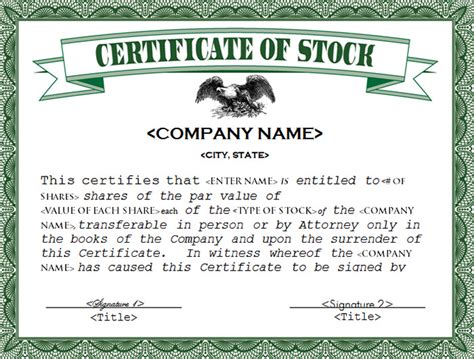 Stock Certificate Templates | 13+ Free Word & PDF Formats, Samples ...