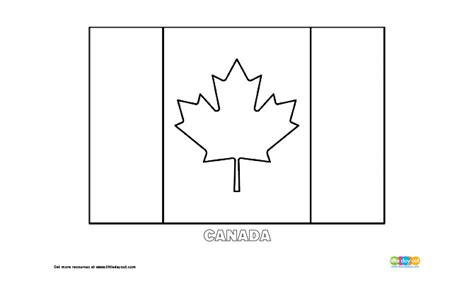 Canada Flag Coloring Page