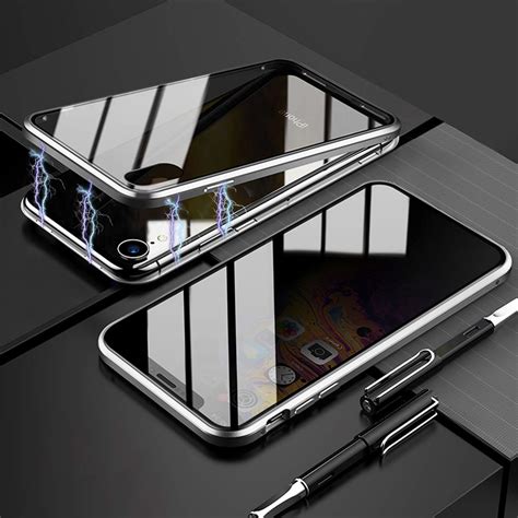 Privacy Magnetic Phone Case for iPhone - Silver - iPhone - 6/6s/6+/6s ...