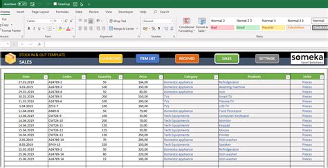 Stock Inventory Tracker Excel Template