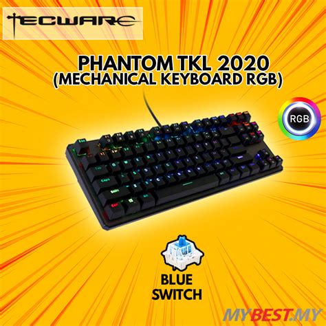 TECWARE Gaming Keyboard Phantom TKL -Standard Mechanical Keyboard (BLUE ...