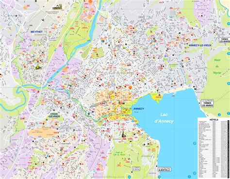 Annecy sightseeing map