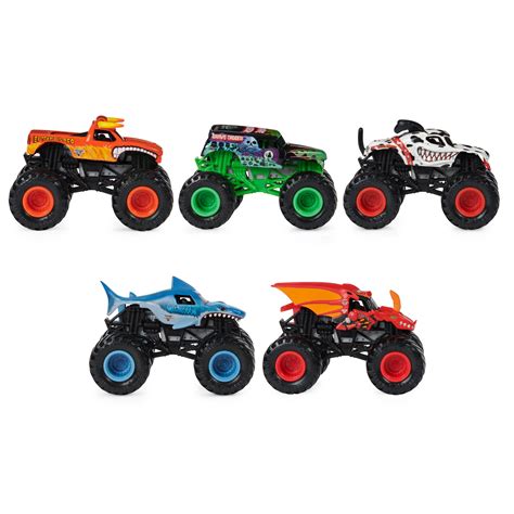 Monster Jam Official Pit Party 5-Pack, 1:64 Scale Monster Trucks Set ...