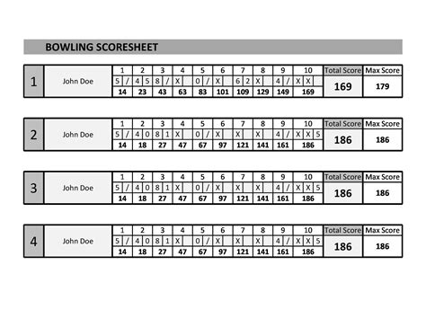 36 Printable Bowling Score Sheet Templates [& Examples]