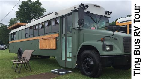 Spectacular Tour Of Tiny House School Bus RV Conversion Camper - YouTube