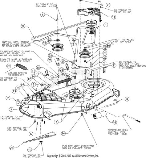 Troy Bilt Super Bronco 50 (13WQA2KQ011) (2017) Parts Diagram for Deck