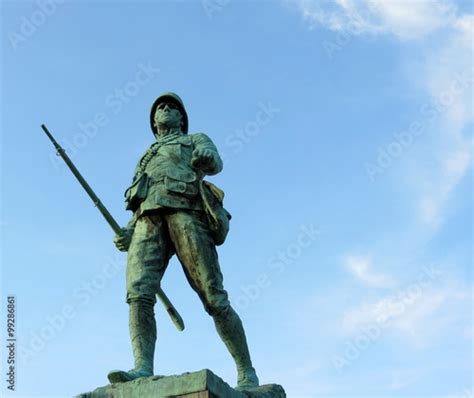 War monument (front view) erected in 1912 as a memorial to the Boer War ...