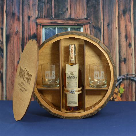 Whiskey Gift Barrel Set With 2 Personalized Drink Glasses for - Etsy ...