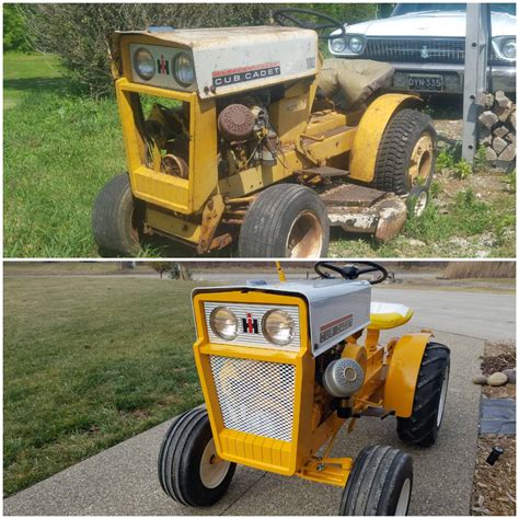 Before and after 1964 Cub Cadet 100 : CustomGardenTractors