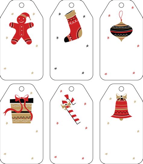 Printable Free Gift Tag Templates for Word - Christmas Tag Template