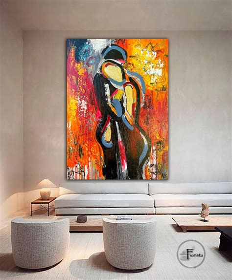 Original Modern Abstract Painting on the Wall Bright Colorful - Etsy